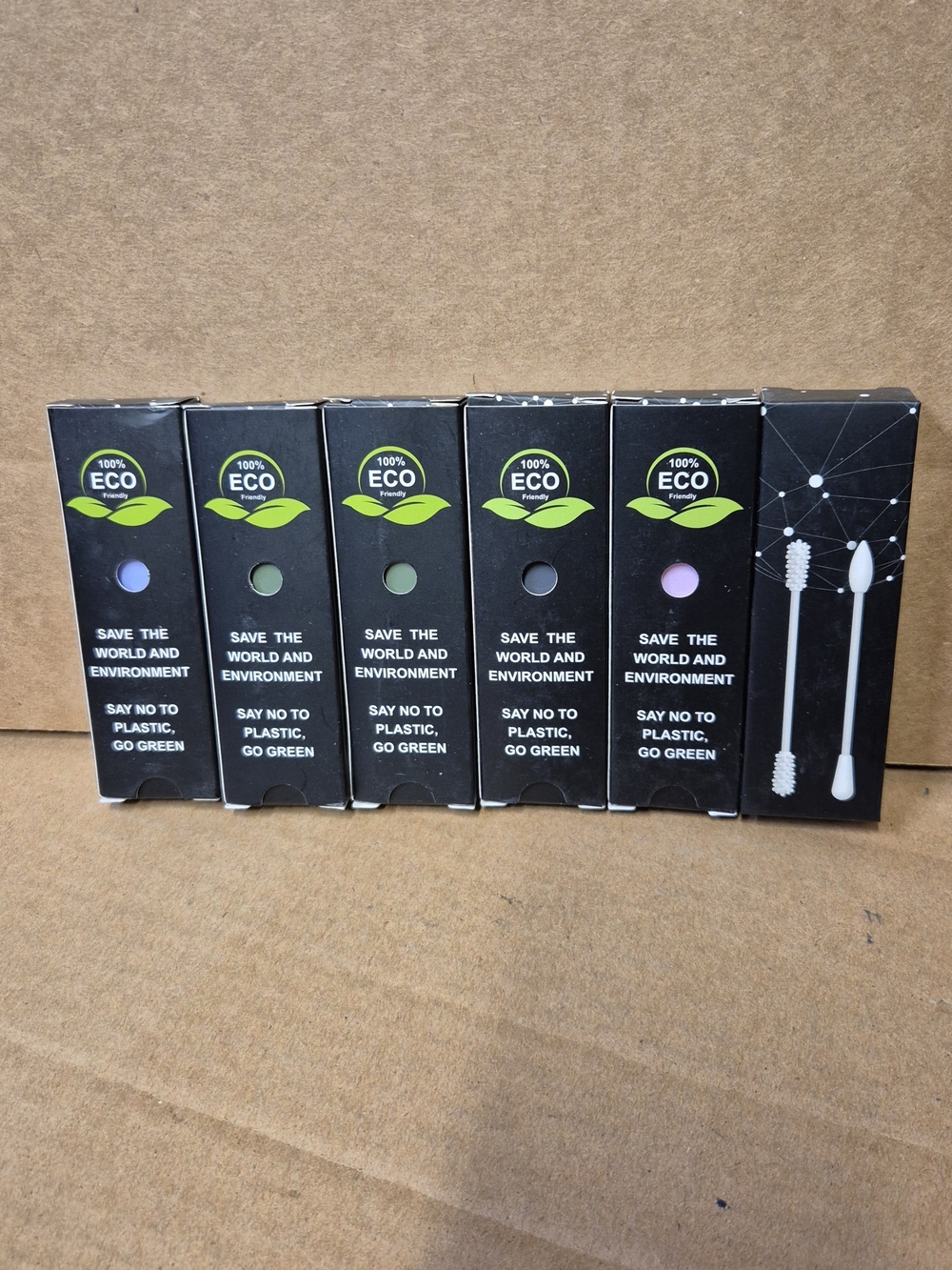 Eco Friendly Reusable Swabs- 6 Pack ( Green, Purple, Gray and Pink) EBA3-1
